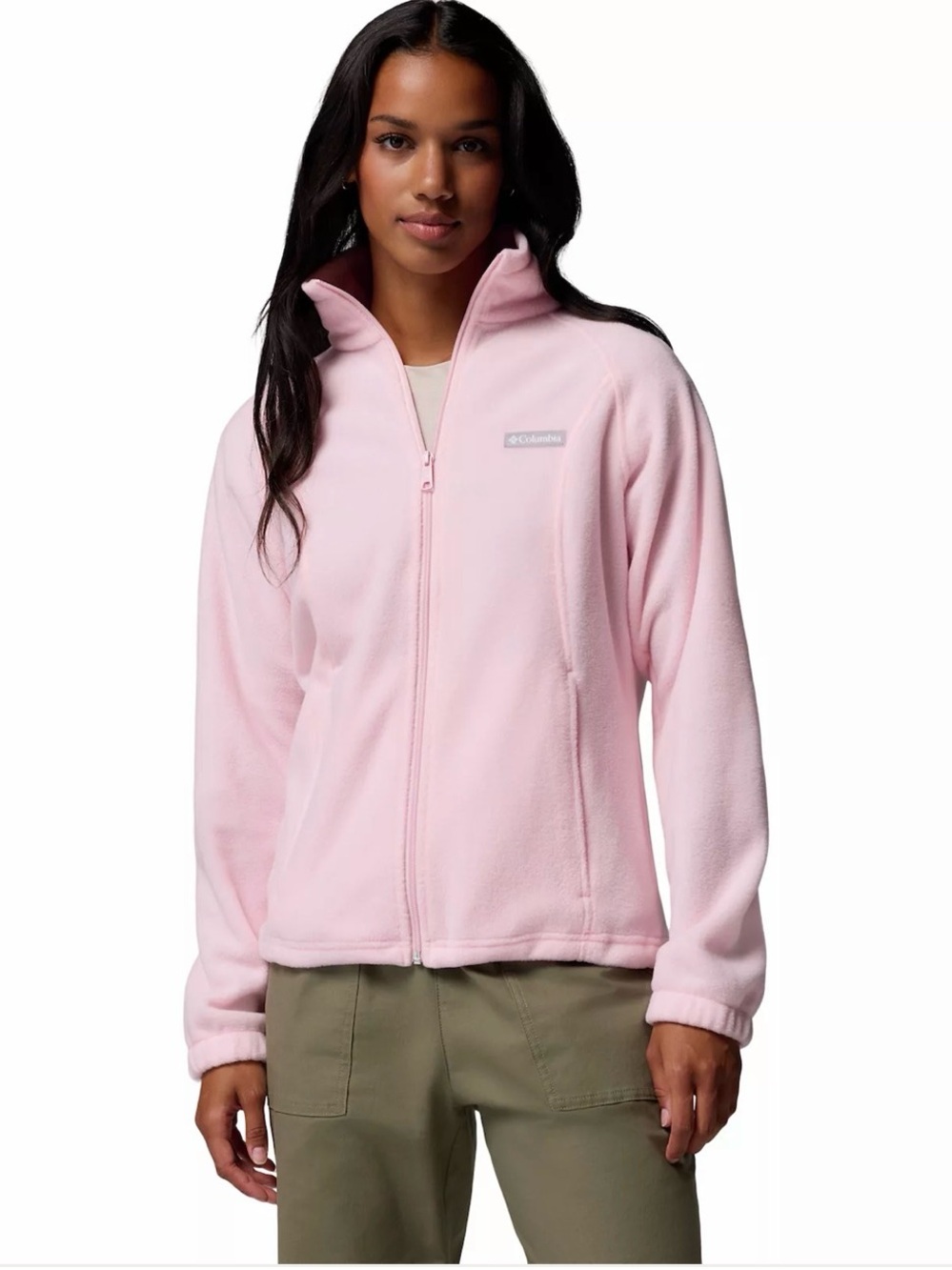 Columbia Women's Benton Springs Full Zip Fleece Jacket Pink Medium